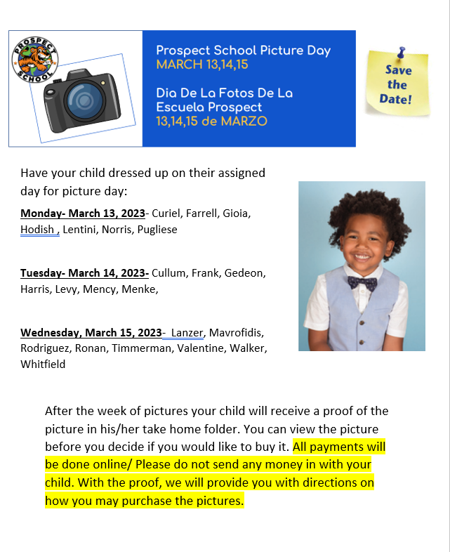 Picture Day Flyer